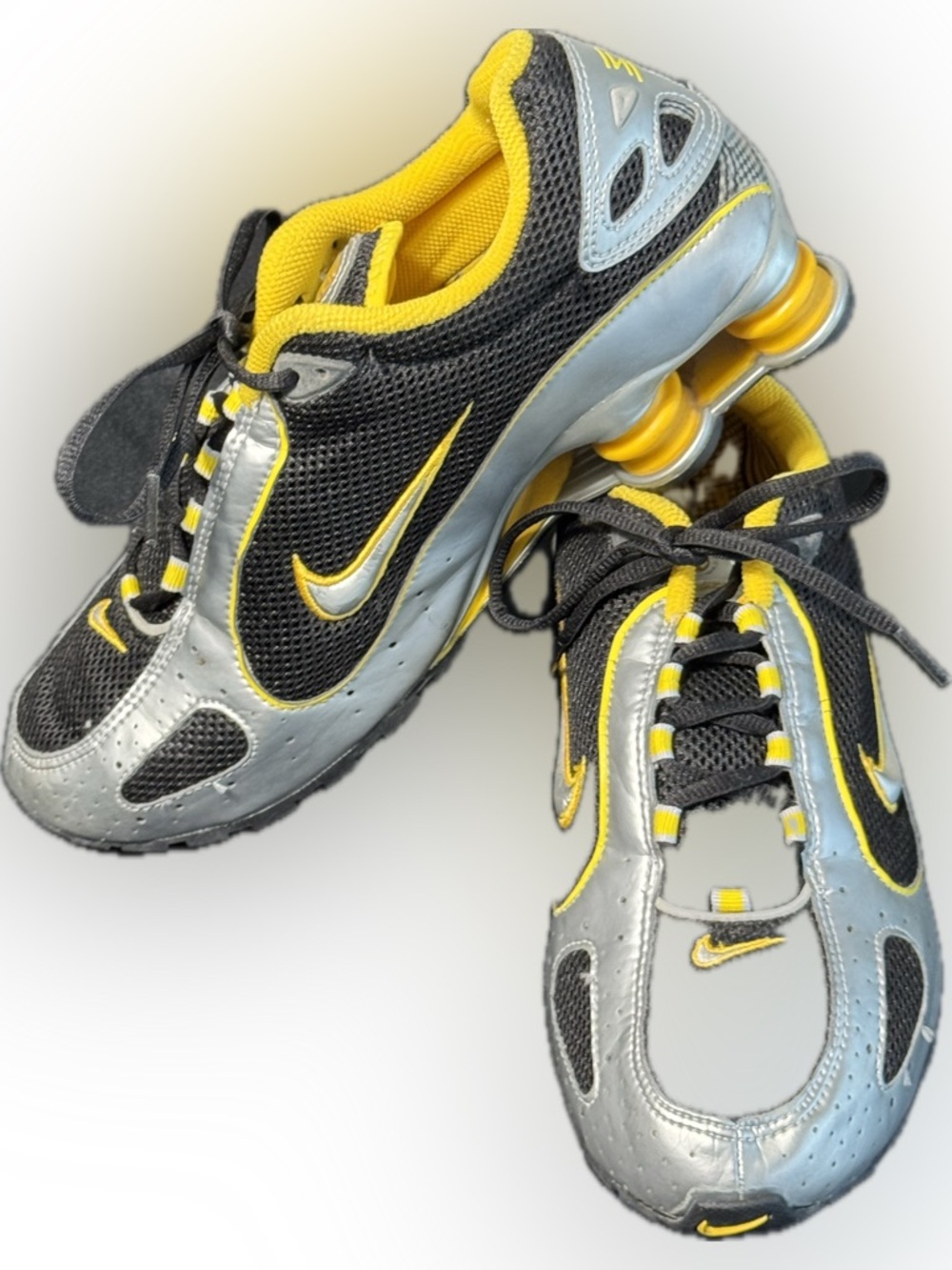 Nike Shox Turbo Black Silver Yellow Running Shoes Men’s 10.5 - Picture 2 of 8